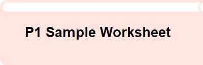 P1 Sample Worksheet